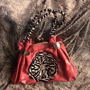Cute pink and zebra bling purse